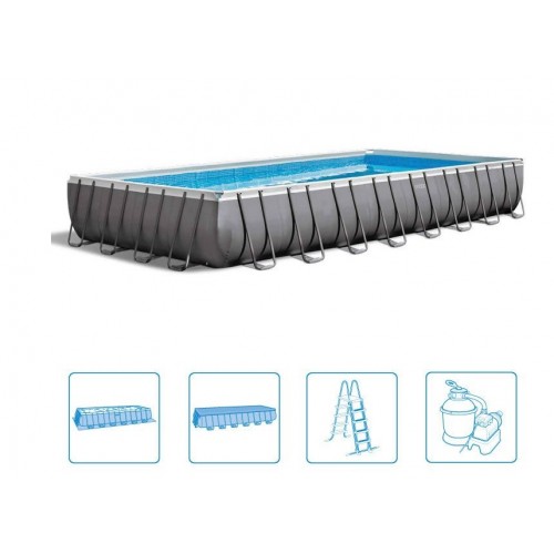 INTEX ULTRA FRAME RECTANGULAR POOL 9,75 x 4,88 x 1,32 m, 26372GN