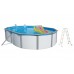INTEX Bazén Nuovo de Luxe Duo oval 550 x 366 x 120 cm, schůdky, bez filtrace 011253