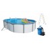 INTEX Bazén Nuovo de Luxe oval 730 x 366 x 120 cm s ocelovou konstrukcí, filtrace a schůdky 011260