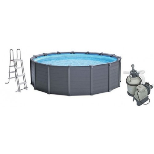 INTEX Bazén Graphite Panel Pool™ 478 x 124 cm, 28382NP