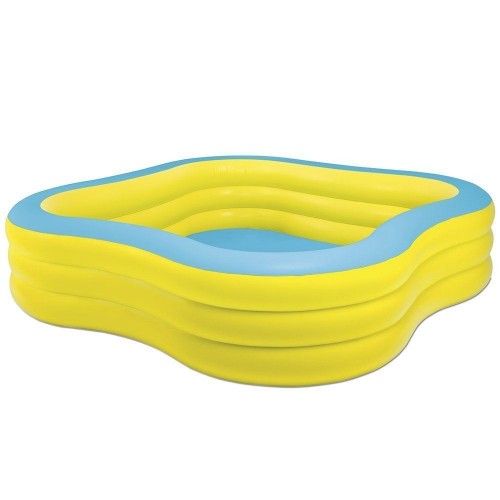 INTEX Beach Wave Swim Center Pool Bazén 229 x 229 x 56 cm žlutý 57495NP