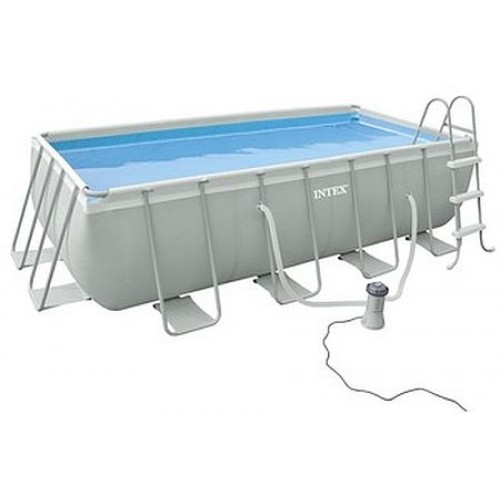 INTEX Bazén Frame Pool Set Ultra Quadra 400 x 200 x 100 cm, filtrace a schůdky 128350GS
