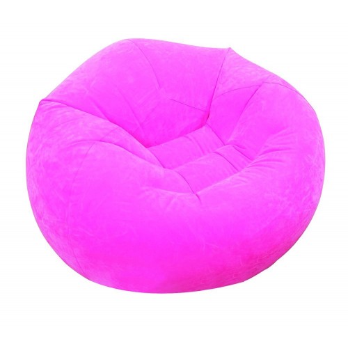 INTEX BEANLESS BAG CHAIR Nafukovací křeslo 107 x 104 x 69 cm, růžové 68569