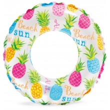 INTEX Lively Print Nafukovací kruh, barevný ananas 59241NP