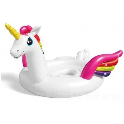 INTEX MEGA UNICORN PARTY ISLAND Nafukovací lehátko jednorožec 429 x 302 x 152 cm 57296EU