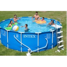 BAZAR INTEX Metal Frame Pools Bazén 457 x 122 cm s kartušovou filtracou 28242GN POŠKOZENÝ OBAL
