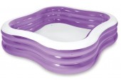 INTEX Beach Wave Swim Center Pool Bazén 229 x 229 x 56 cm fialový 57495NP