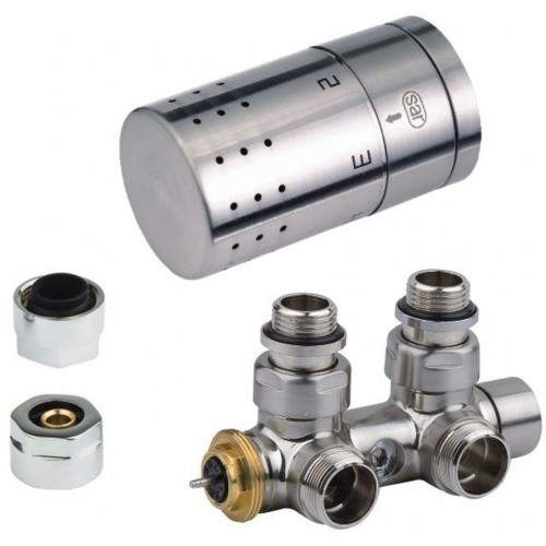 ISAN Rohový středový termostatický ventil sada č.23, nerez O19NWC-23