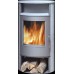 ABX Island 7 Aqua, krbová kamna na dřevo s teplov. vým.,černý plech+cream,vč. h. desky