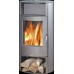 ABX Island 7 Aqua, krbová kamna na dřevo s teplov. vým., šedý plech,vč. h. desky