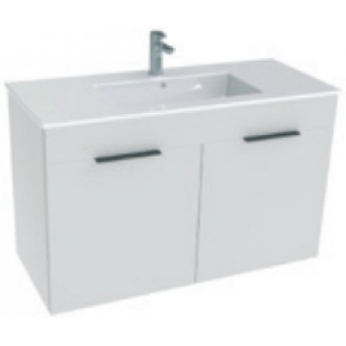 Jika CUBE Skříňka s umyvadlem 100x43cm, s 2 dveřmi, bílá H4536511763001