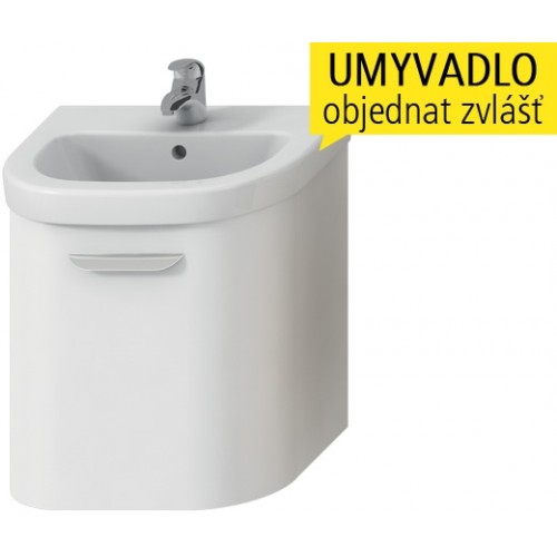 Jika OLYMP Deep Skříňka pod umyvadlo 50cm, se zásuvkou, oblé čelo, bílá H4541314345001