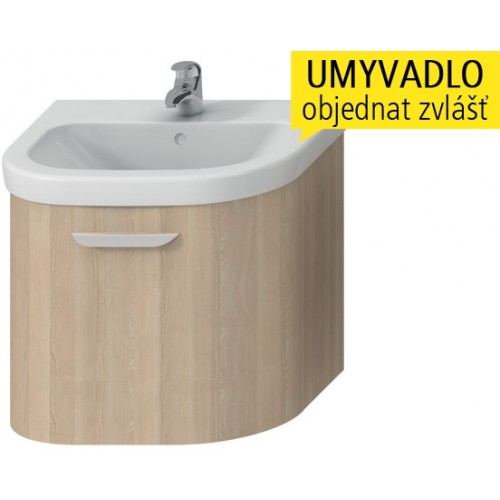 Jika OLYMP Deep Skříňka pod umyvadlo 60cm, se zásuvkou, oblé čelo, jasan H4541334343401