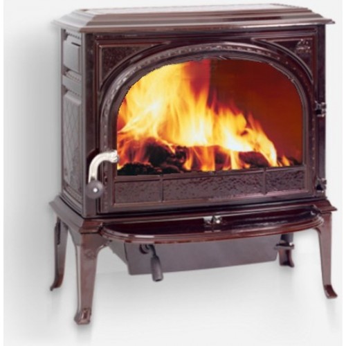 Jotul F 400 SE krbová kamna, hnědá majolika, dvířka bez ozdobných příček 30049853