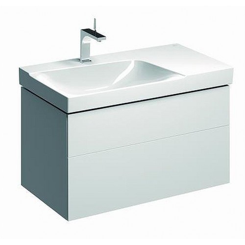 KERAMAG DESIGN Xeno 2 spod. skř.pod um..90 cm,2 zás.výř.na sif vlevo lesklá bílá 807590000