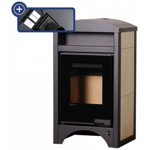 HS FLAMINGO AQUAFLAM VARIO BARMA 11/7kW krbová kamna, elektronická regulace javor HSF34-052