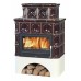 ABX Karelie TV výměník 7 kW, Kachlová kamna na dřevo s plech. vložkou, hnědá