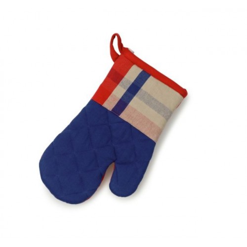 KELA FRIDA Chňapka 100% balvna, kostka, modrá / béžová 18x28cm KL-11764