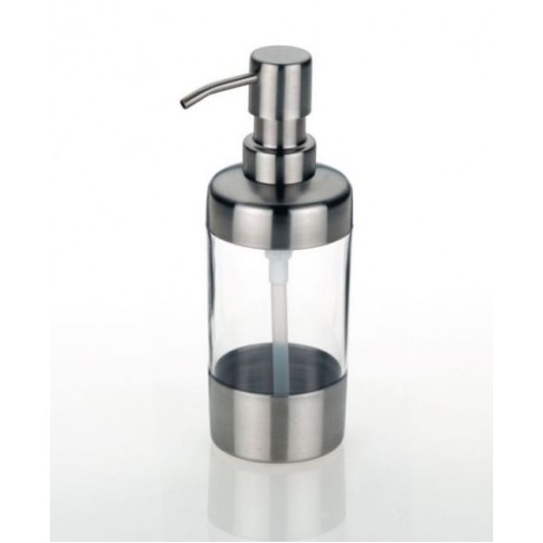 KELA Dávkovač mýdla LEKI, 18cm okrouhlý ušlechtilá ocel / acryl KL-18244 KELA Dávkovač mýdla LEKI, 18cm okrouhlý ušlechtilá ocel / acryl KL-18244