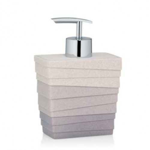KELA Dávkovač mýdla VALURA poly, šedá 10x6x15cm KL-22803