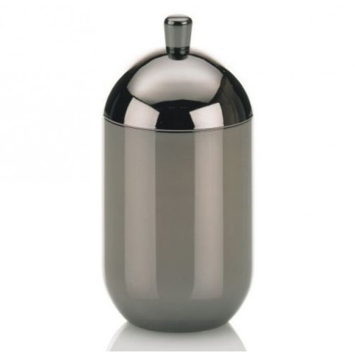 KELA Dóza na vatu VELVET, černý chrom KL-20851