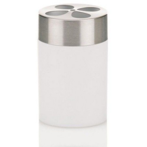 KELA Držák na zubní kartáček LINO ABS bílý / ušlechtilá ocel KL-18569