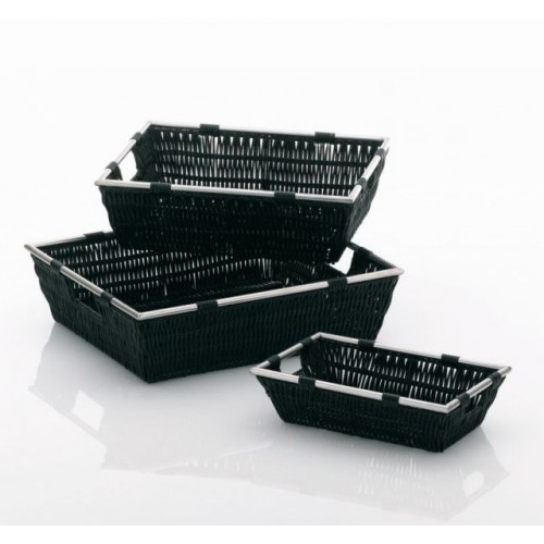 KELA Koš NOBLESSE PP plast, černý 33x25x10 cm KL-21092