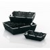 KELA Koš NOBLESSE PP plast, černý 26x16x7 cm KL-21093