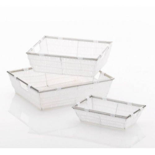 KELA Koš NOBLESSE PP plast, bílý 33x25x10 cm KL-21117