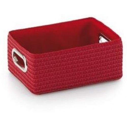 KELA Koš RIMOSSA 28x20x12cm, plast červený, kovový úchyt KL-21796