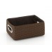 KELA Koš RIMOSSA 28x20x12cm, plast hnědý, kovový úchyt KL-21840