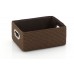 KELA Koš RIMOSSA 31x23x14cm, plast hnědý, kovový úchyt KL-21841