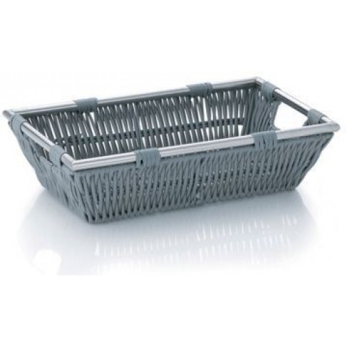 KELA Koš NOBLESSE PP plast, světle šedý 26x16x7 cm KL-22600