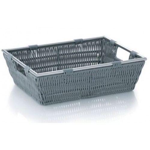 KELA Koš NOBLESSE PP plast, světle šedý 33x25x10 cm KL-22601