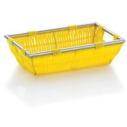 KELA Koš NOBLESSE PP plast, žlutá 26x16x7 cm KL-22626