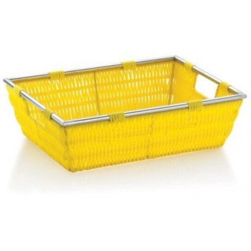 KELA Koš NOBLESSE PP plast, žlutá 33x25x10 cm KL-22627 KELA Koš NOBLESSE PP plast, žlutá 33x25x10 cm KL-22627
