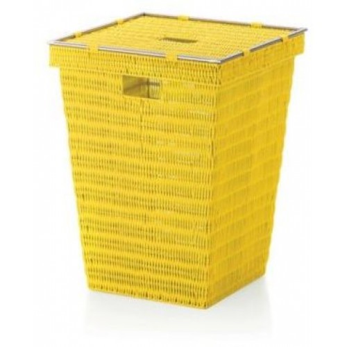 KELA Koš na prádlo NOBLESSE PP plast, žlutý 40x40x53 cm KL-22628