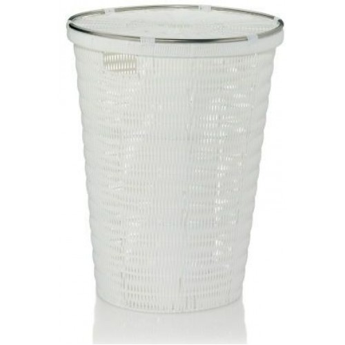 KELA Koš na prádlo NOBLESSE PP plast, bílý 41x56 cm KL-22781