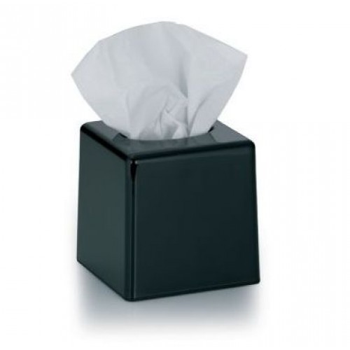 KELA Kosmetický box na kapesníky PANNO plast, černý KL-22335