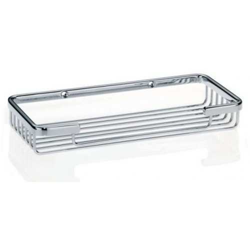 KELA Obdélníková police BRASS chrom KL-21918