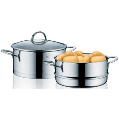 KELA Sada nerezových parních hrnců CAILIN 2ks pr. 20cm x v. 16cm KL-10994