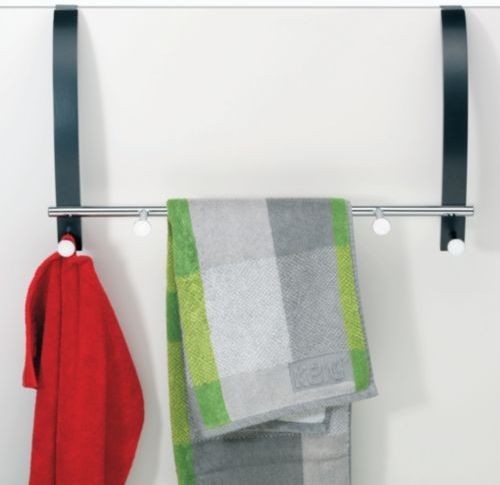 KELA Věšák na dvěře SINERIO kov, antracit 58,5x32x16,5cm KL-22234