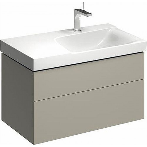 KERAMAG DESIGN Xeno2 skříňka pod umyv. 90 cm, 2 zásuvky, výřez vpravo, greige 807691000 KERAMAG DESIGN Xeno2 skříňka pod umyv. 90 cm, 2 zásuvky, výřez vpravo, greige 807691000