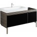 KERAMAG DESIGN Citterio skř.pod.um.,asym.135 cm,l.,šedohnědá 835436000
