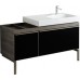 KERAMAG DESIGN Citterio skř.pod.um.,asym.135 cm,pr.,šedohnědá 835536000