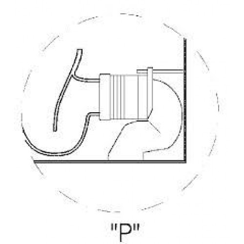 KERAMAG Icon odpadní sada "P", s upevňovacím materiálem, 521170