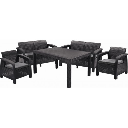 KETER BAHAMAS FIESTA Set zahradní, ratan, grafit/šedá 17205477 KETER BAHAMAS FIESTA Set zahradní, ratan, grafit/šedá 17205477