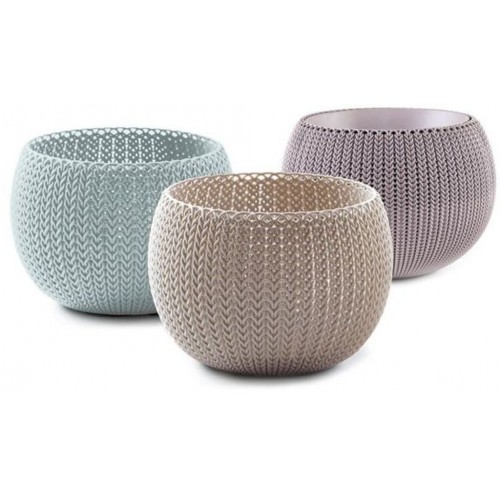 KETER COZIES TRIO květináče 3ks, 15,5 x 15,5 x 10,5 cm, fialová, modrá, šedá 17202587 KETER COZIES TRIO květináče 3ks, 15,5 x 15,5 x 10,5 cm, fialová, modrá, šedá 17202587
