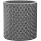 KETER SMALL CYLINDER Květináč, 28 x 28 x 28,3 cm, ratan, stříbrno-šedá 17197833