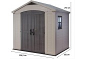 VÝPRODEJ KETER FACTOR 8 x 6 zahradní domek, 256,5 x 182 x 243 cm 17197897 POŠKOZENÝ OBAL!!